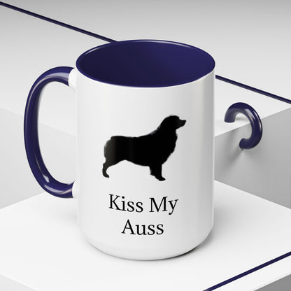 Kiss My Auss 2-Tone Coffee Mug