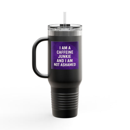 Caffeine Junkie Insulated Travel Mug