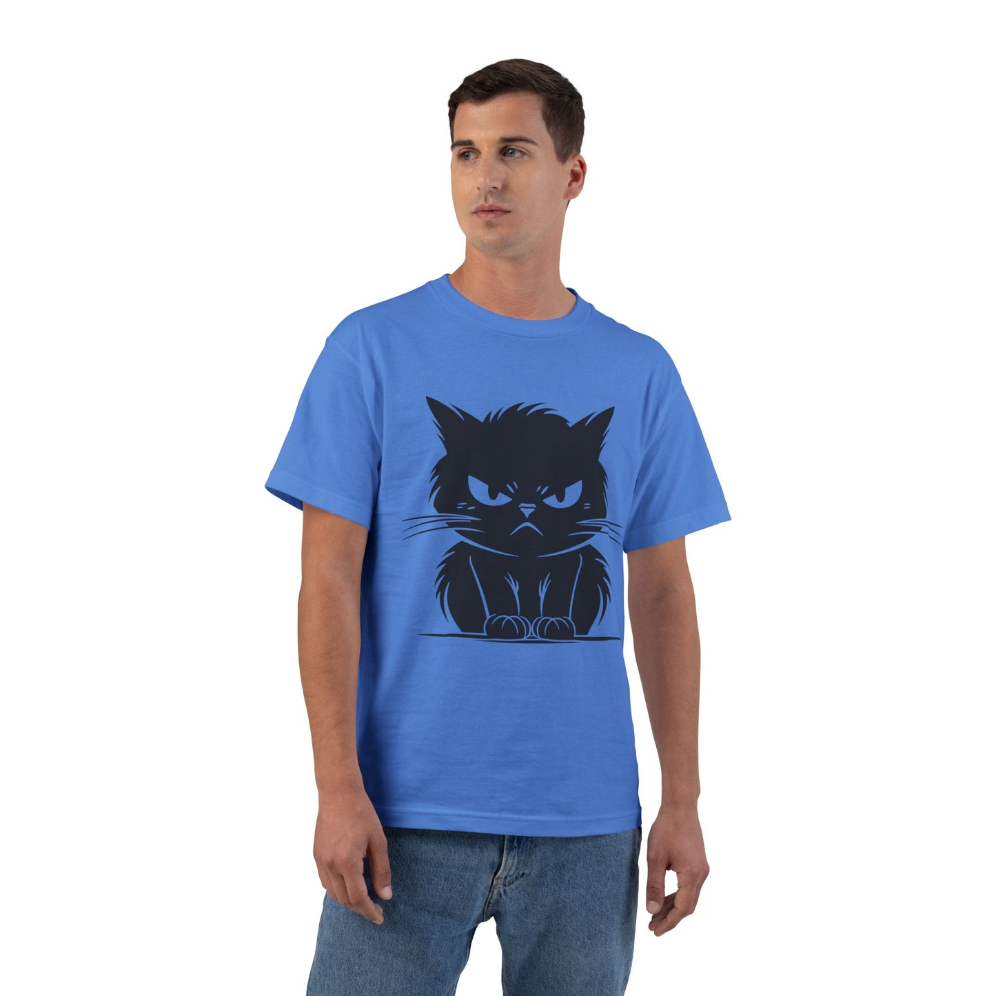 Angry Cat Men's Short-Sleeve Crewneck Tee