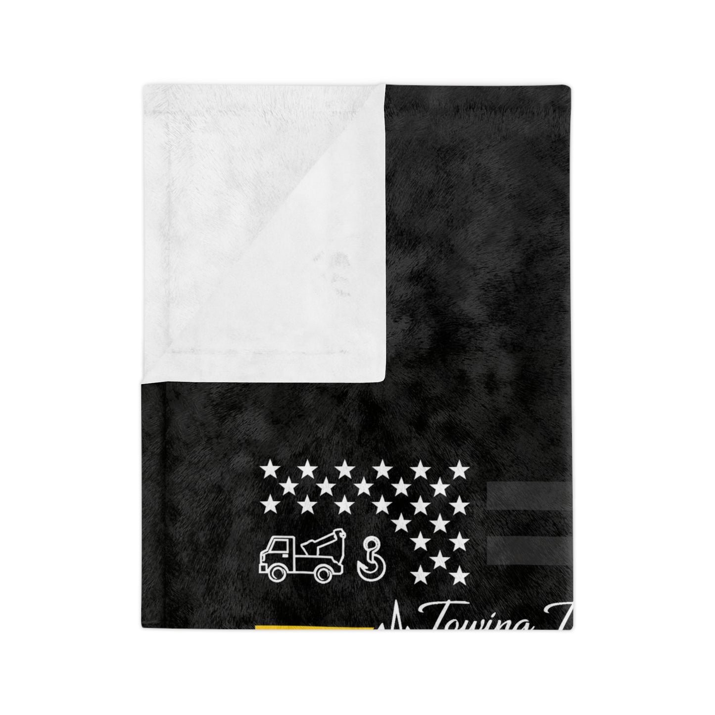 Thin Yellow Line Velveteen Microfiber Blanket
