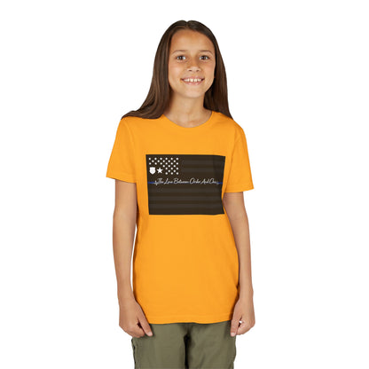 Thin Blue Line Youth Unisex Short Sleeve Crewneck Tee