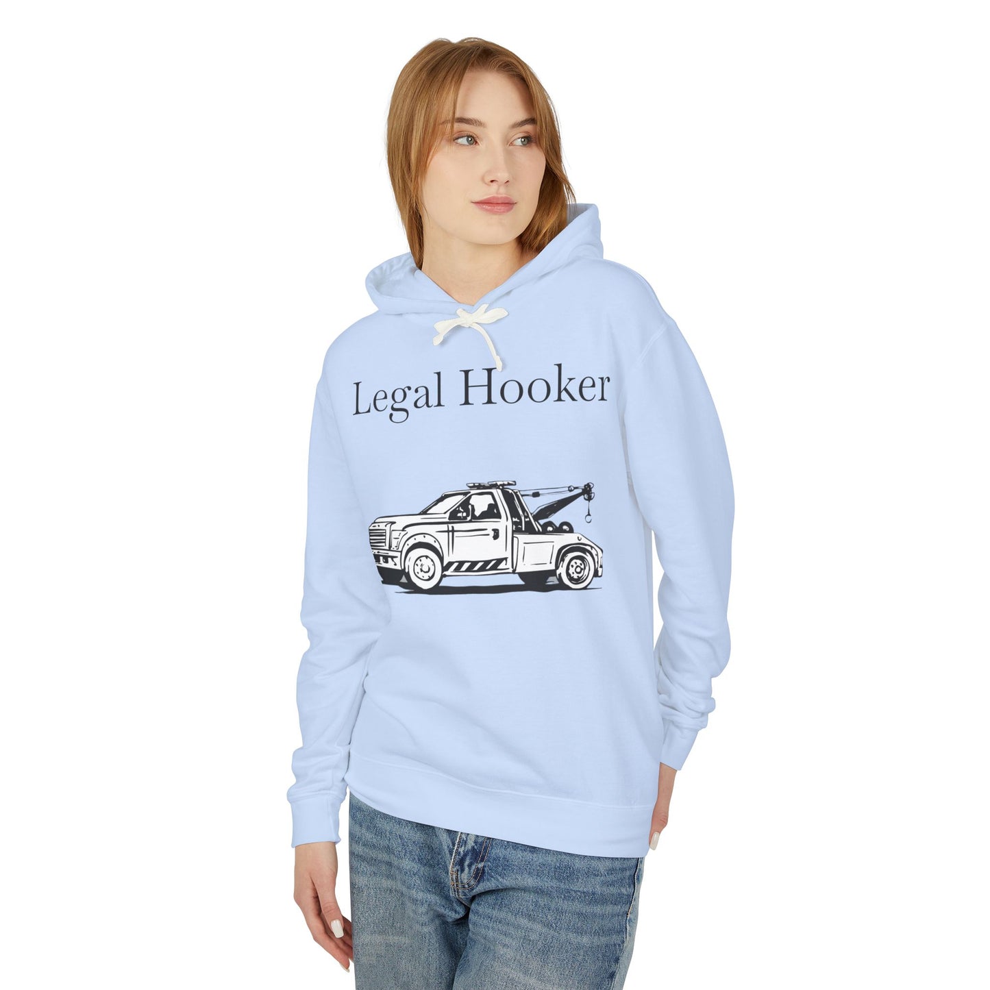 Legal H**ker Wheel Lift Tow Truck Unisex Lightweight Hoodie