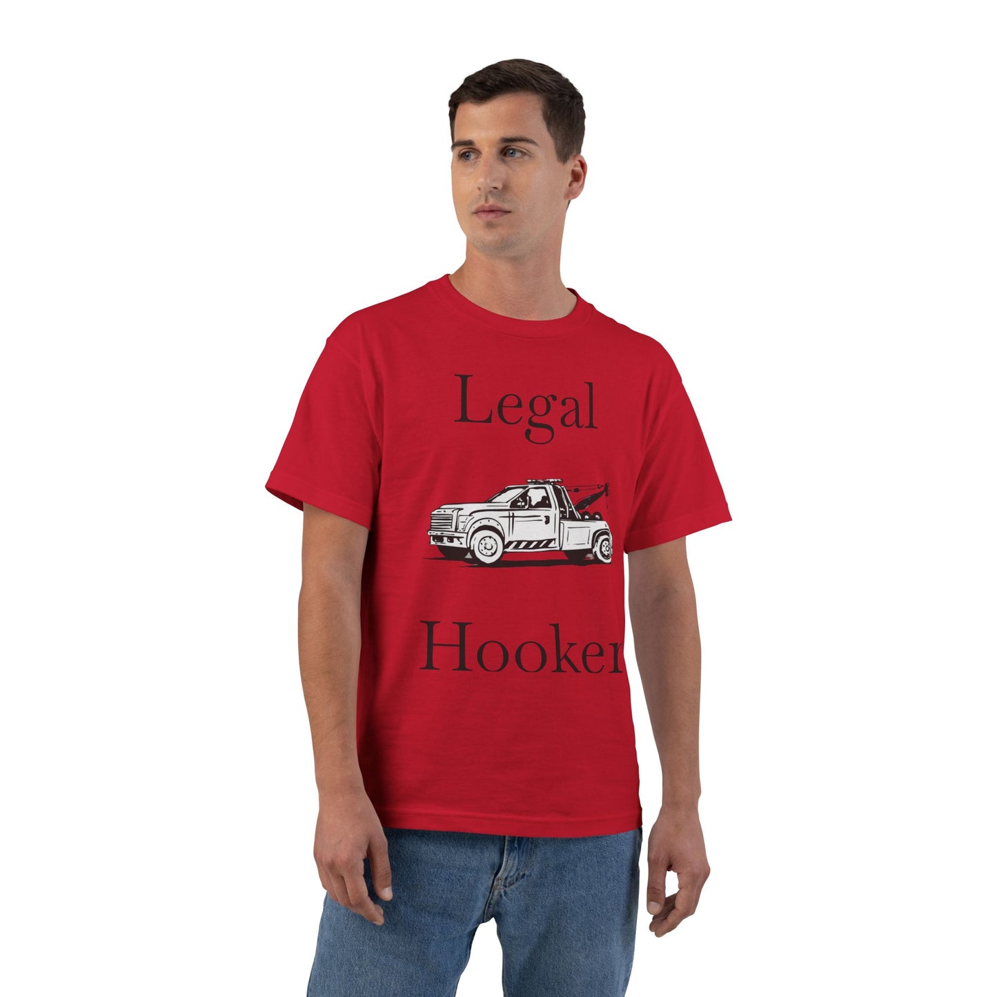 Legal H**ker Wheel Lift Tow Truck Men's Short-Sleeve Crewneck Tee