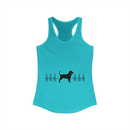 My Heart Beats For Bloodhounds Women's Racerback Tank