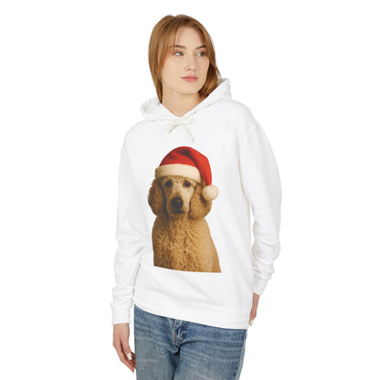 Santa Paws Poodle Unisex Lightweight Hoodie