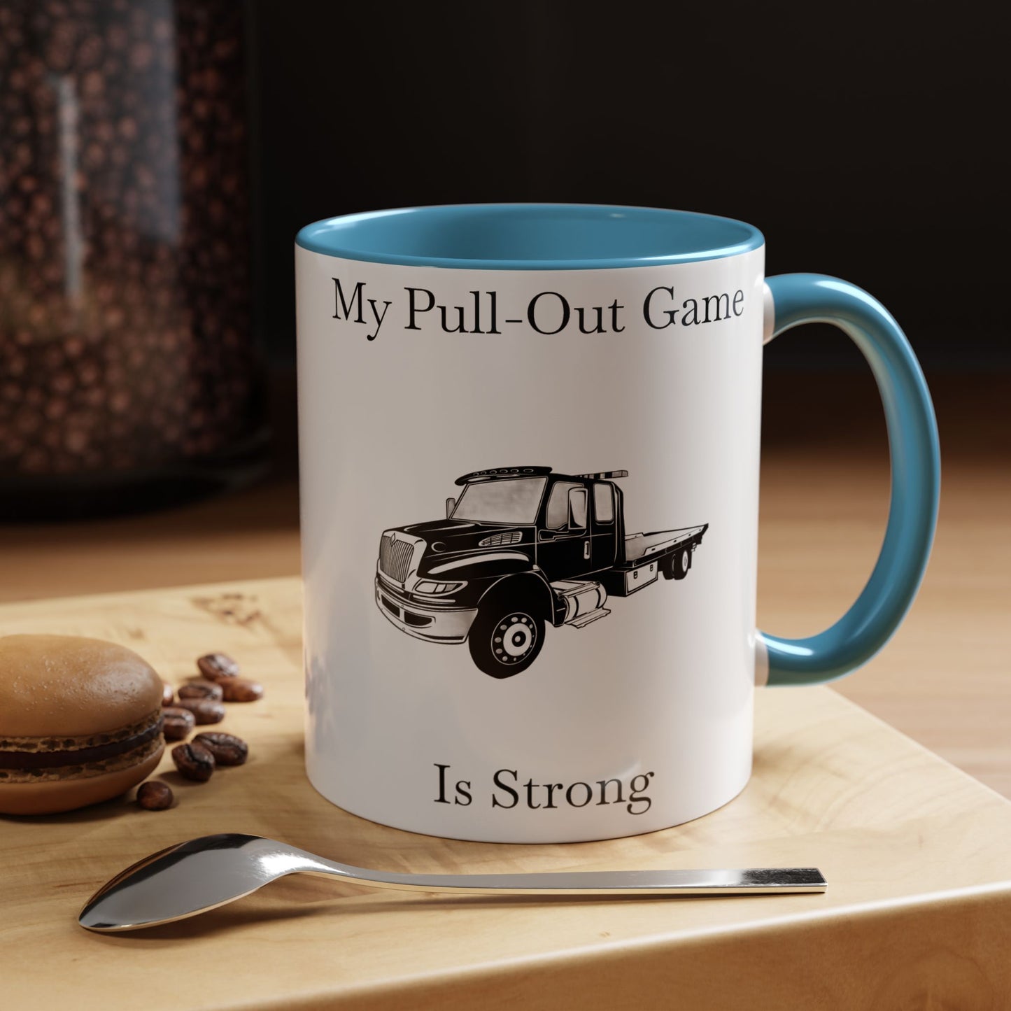 Pull Out Flatbed Tow Truck 2-Tone Coffee Mug