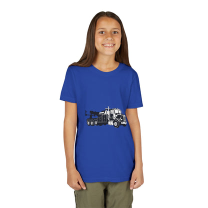 Heavy Tow Truck Youth Unisex Short Sleeve Crewneck Tee