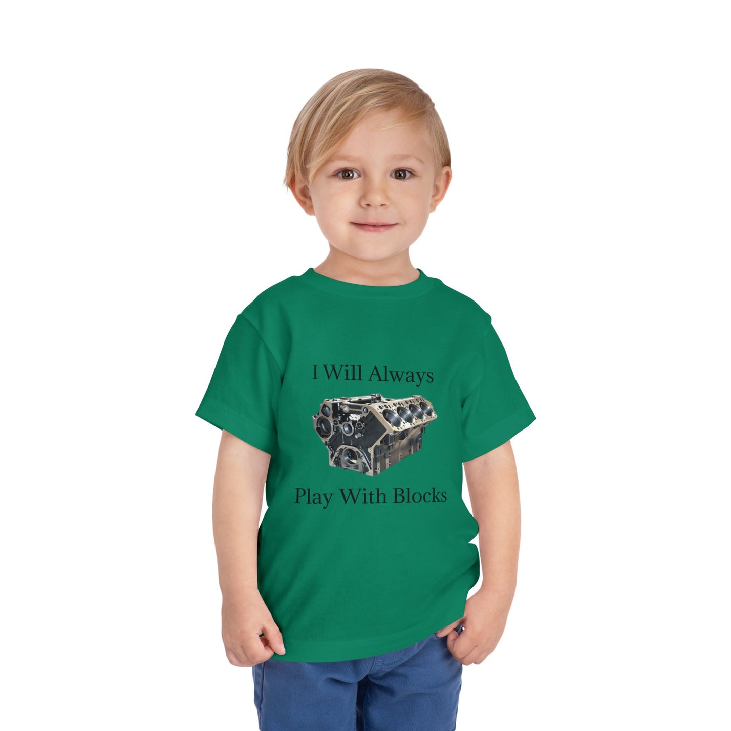 Play With Blocks Toddler Unisex Short Sleeve Crewneck Tee