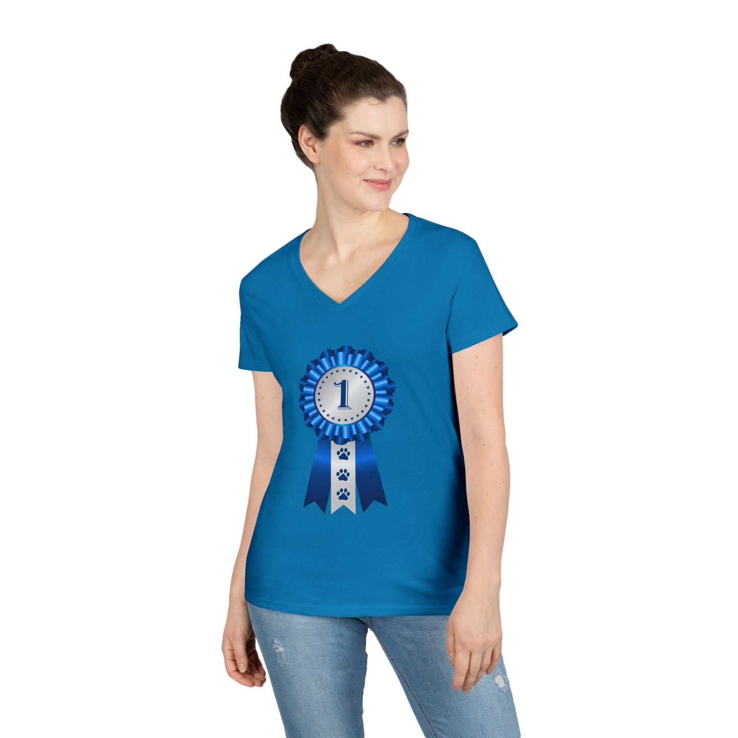 Show Ribbon Women's V-Neck T-Shirt