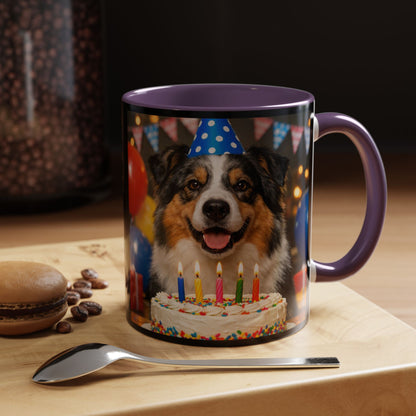 Birthday Buddy Aussie 2-Tone Coffee Mug