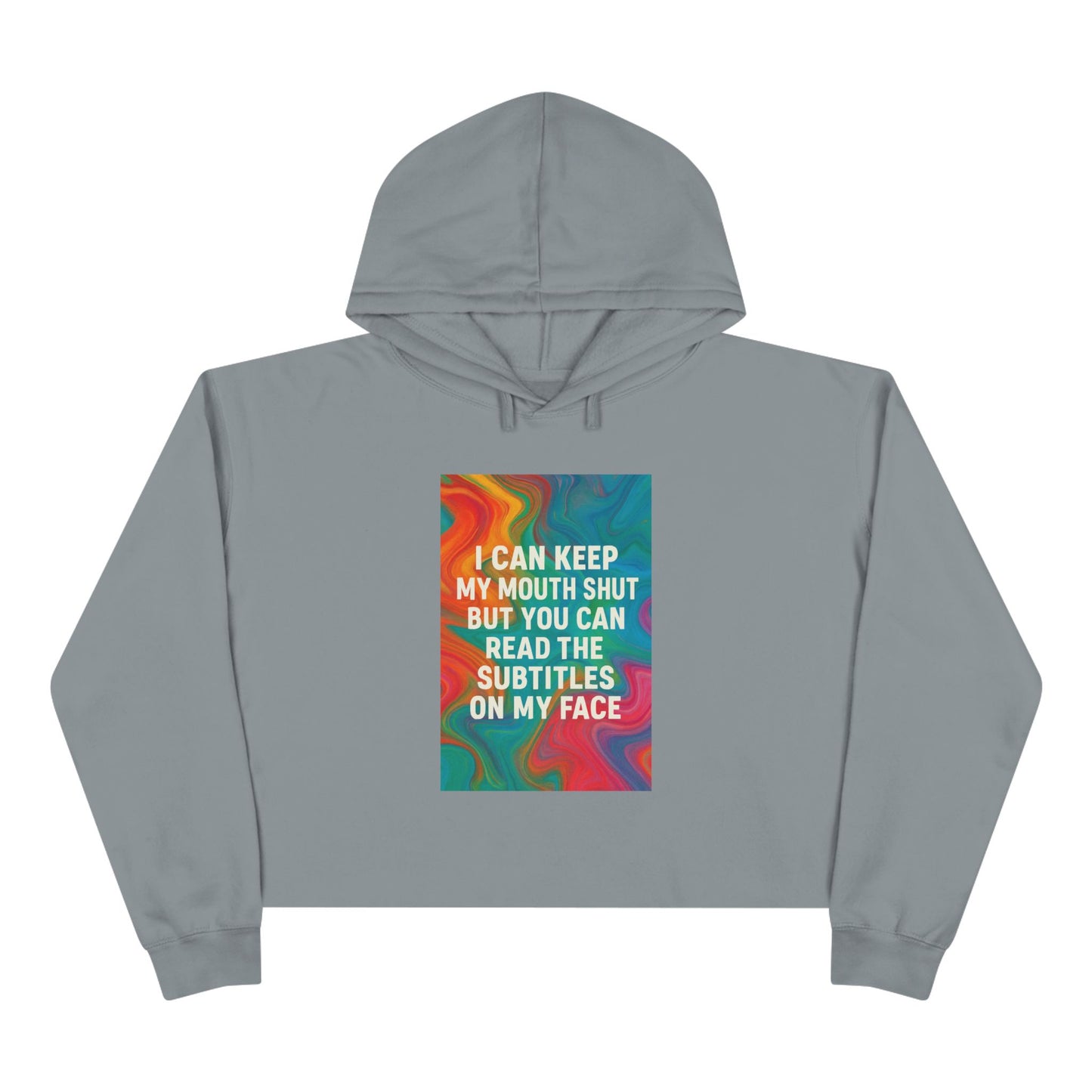 Subtitles Women's Crop Hoodie