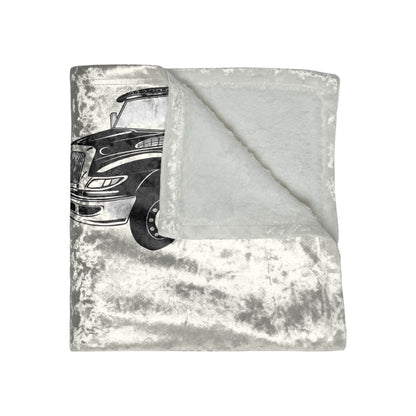 Flatbed Tow Truck Crushed Velvet Blanket