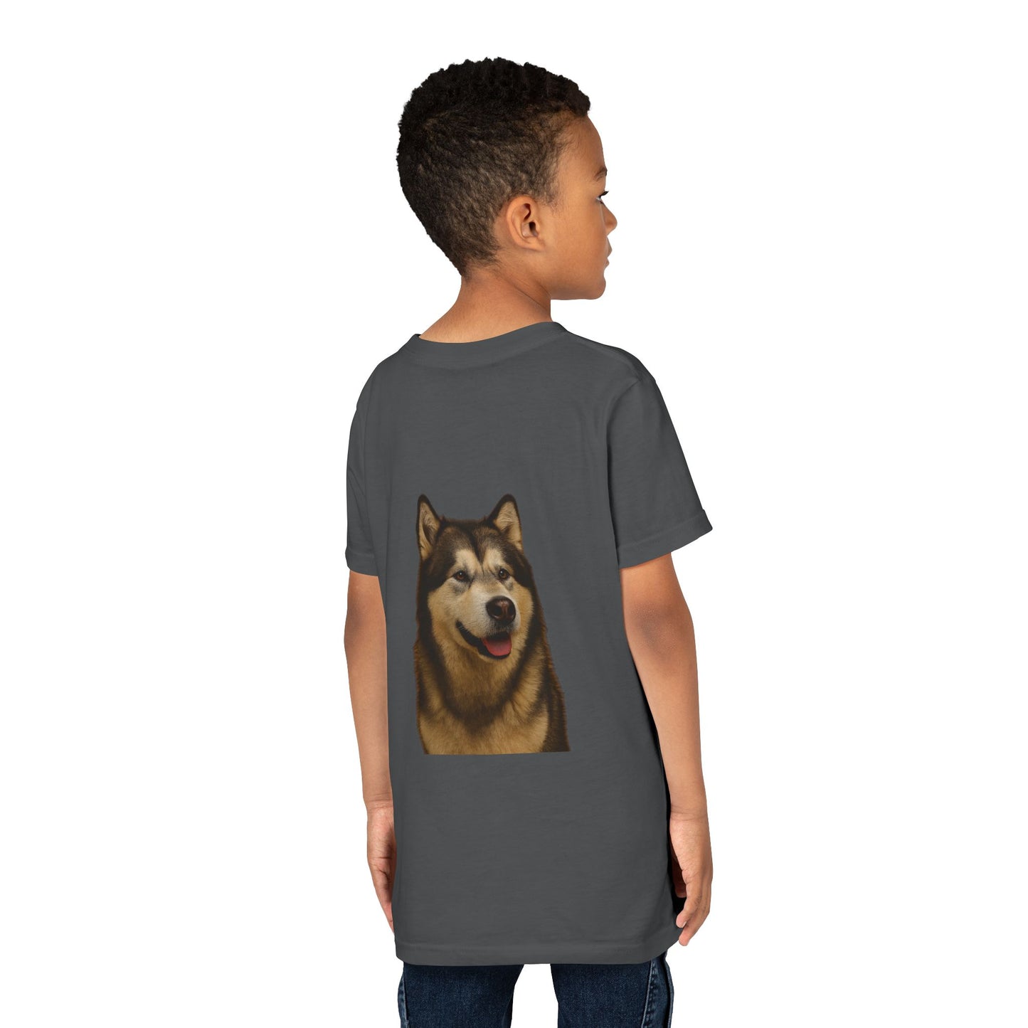 Malamute Head Youth Unisex Short Sleeve Crewneck Tee