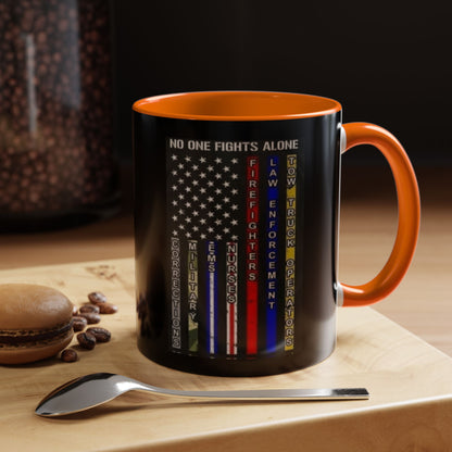 No One Fights Alone 2-Tone Coffee Mug