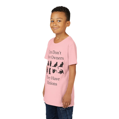 Cat Minions Youth Unisex Short Sleeve Crewneck Tee