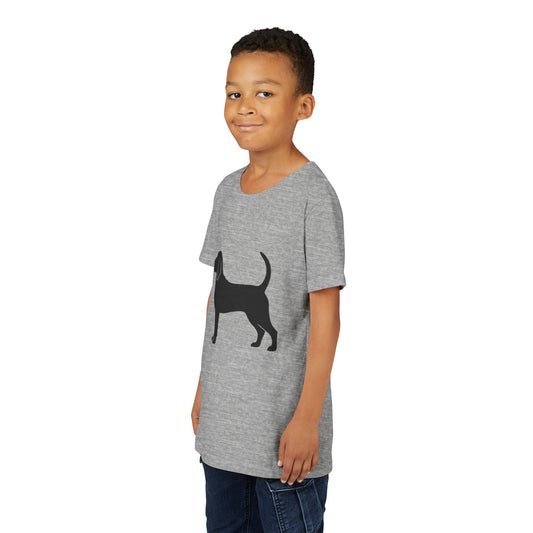 Bloodhound Silhouette Youth Unisex Short Sleeve Crewneck Tee