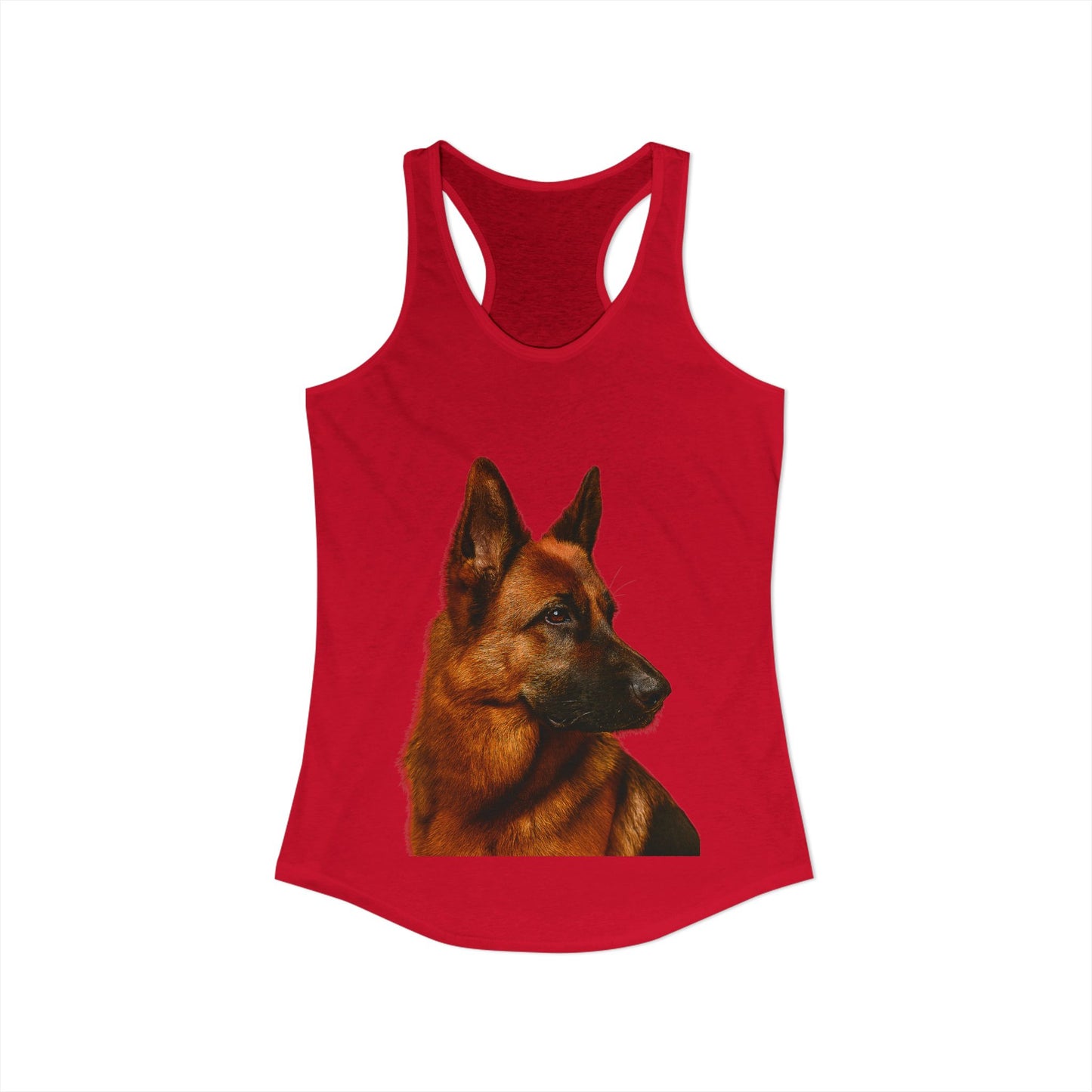 German Shepherd Head Women's Racerback Tank