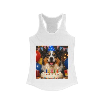Birthday Buddy Aussie Women's Racerback Tank