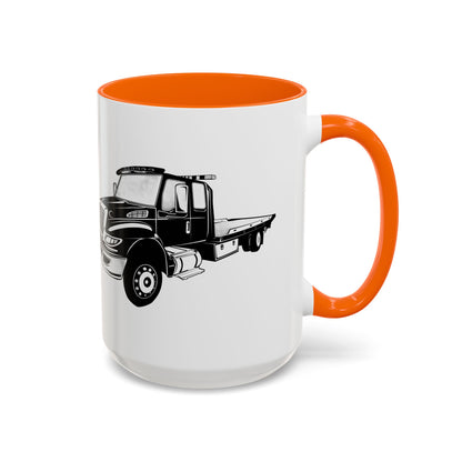 Flatbed Tow Truck 2-Tone Coffee Mug