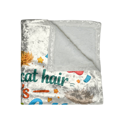 Fur-Fetti Cat Crushed Velvet Blanket