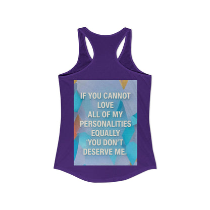 All Of My Personalities Women's Racerback Tank