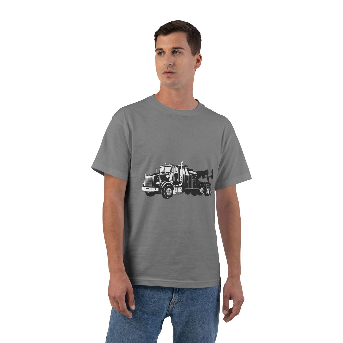 Heavy Tow Truck Men's Short-Sleeve Crewneck Tee