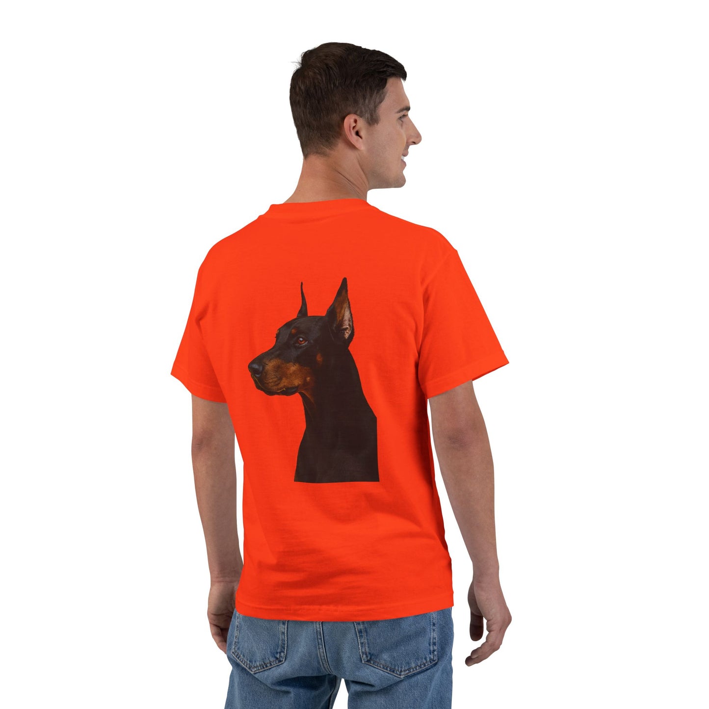 Doberman Head Men's Short-Sleeve Crewneck Tee