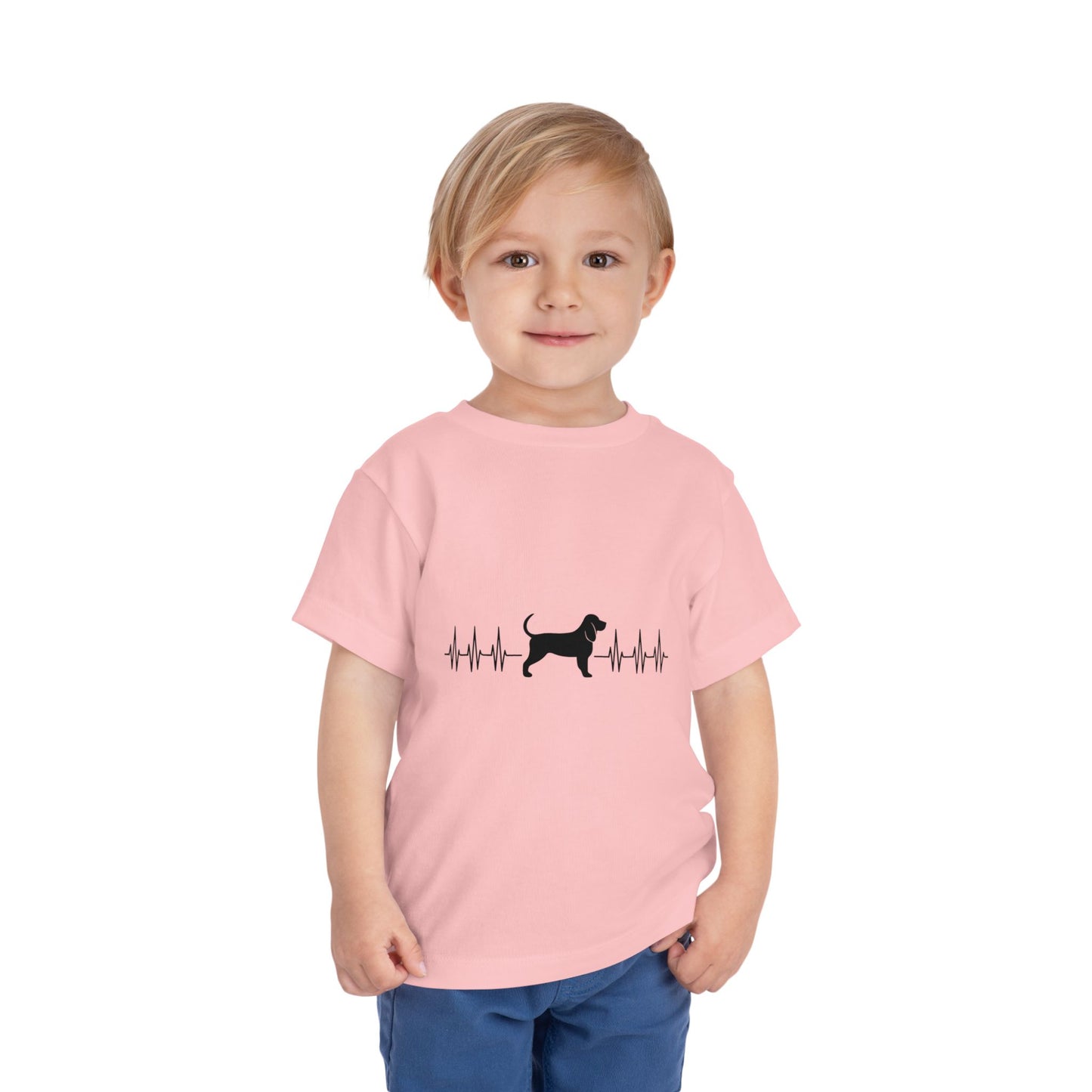 My Heart Beats For Bloodhounds Toddler Unisex Short Sleeve Crewneck Tee