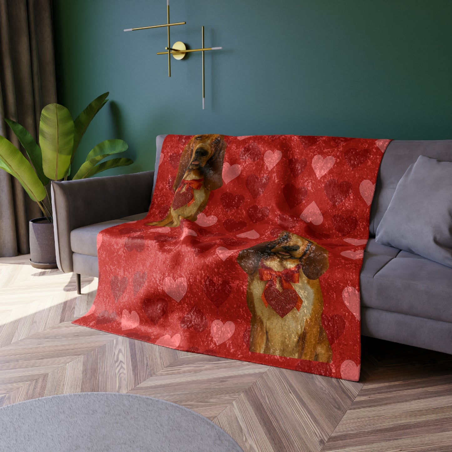 Cupid's Companion Basset Velvet Blanket