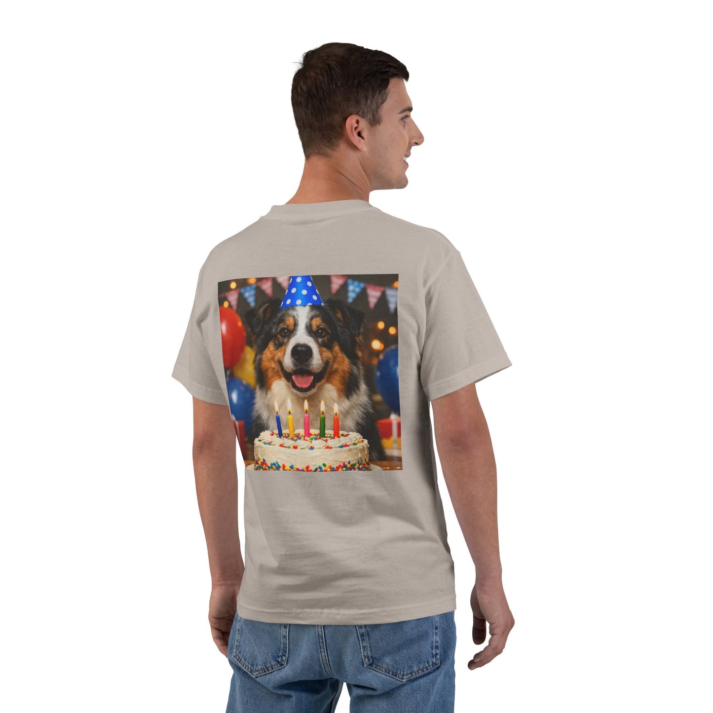 Birthday Buddy Aussie Men's Short-Sleeve Crewneck Tee