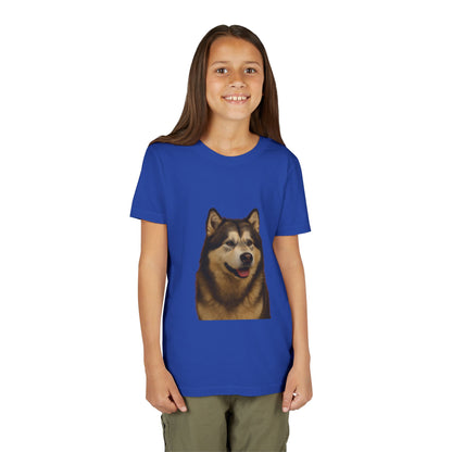 Malamute Head Youth Unisex Short Sleeve Crewneck Tee