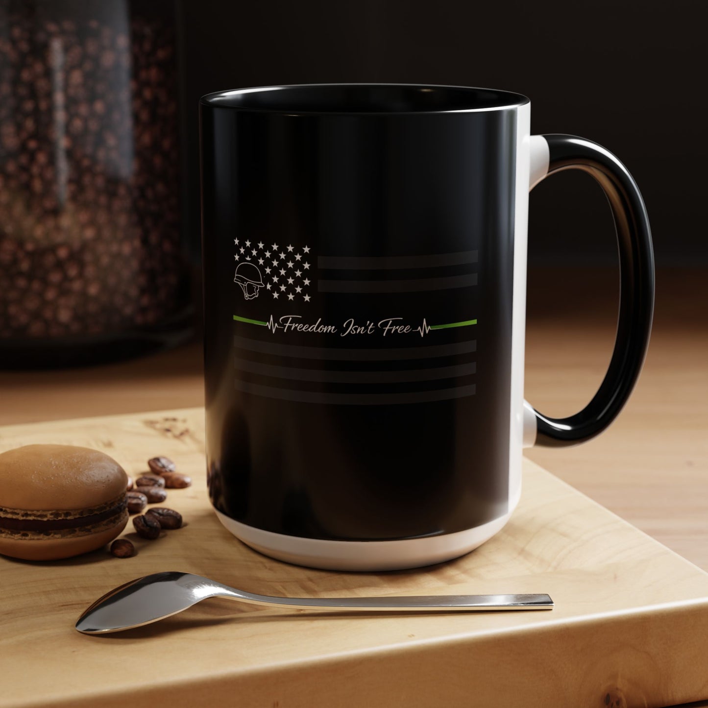 Thin Green Line 2-Tone Coffee Mug