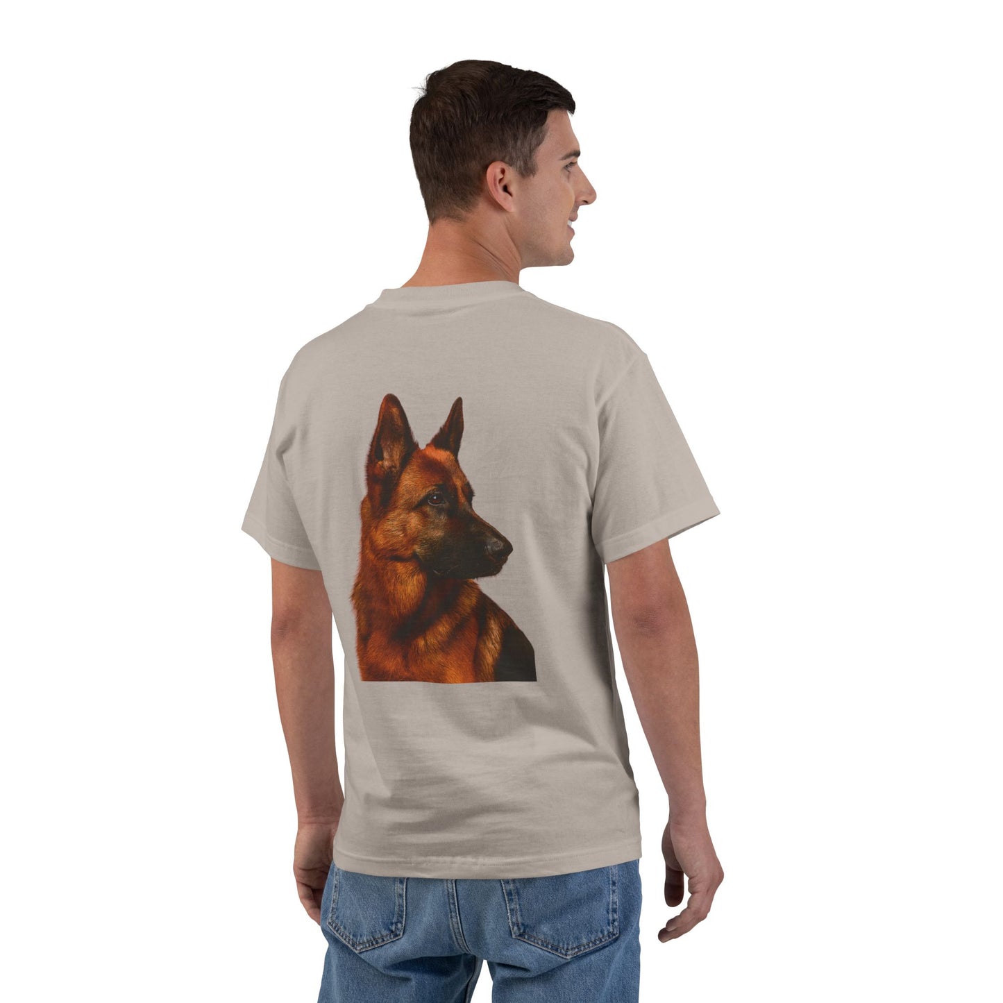 German Shepherd Head Men's Short-Sleeve Crewneck Tee