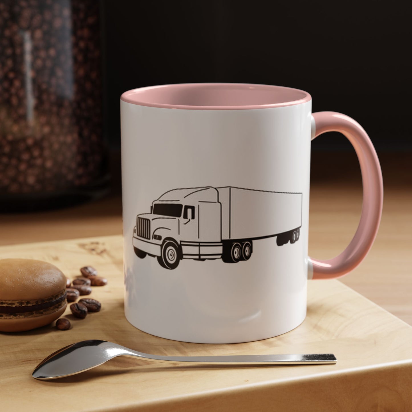 Semi Truck 2-Tone Coffee Mug