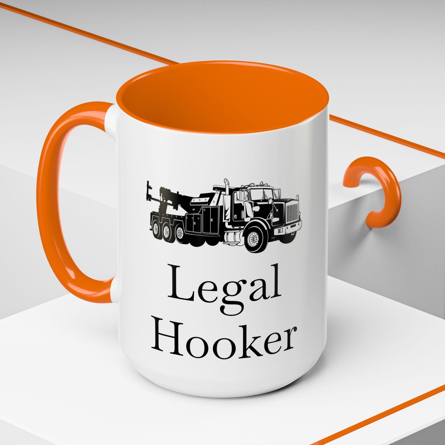 Legal H**ker Heavy Tow Truck 2-Tone Coffee Mug
