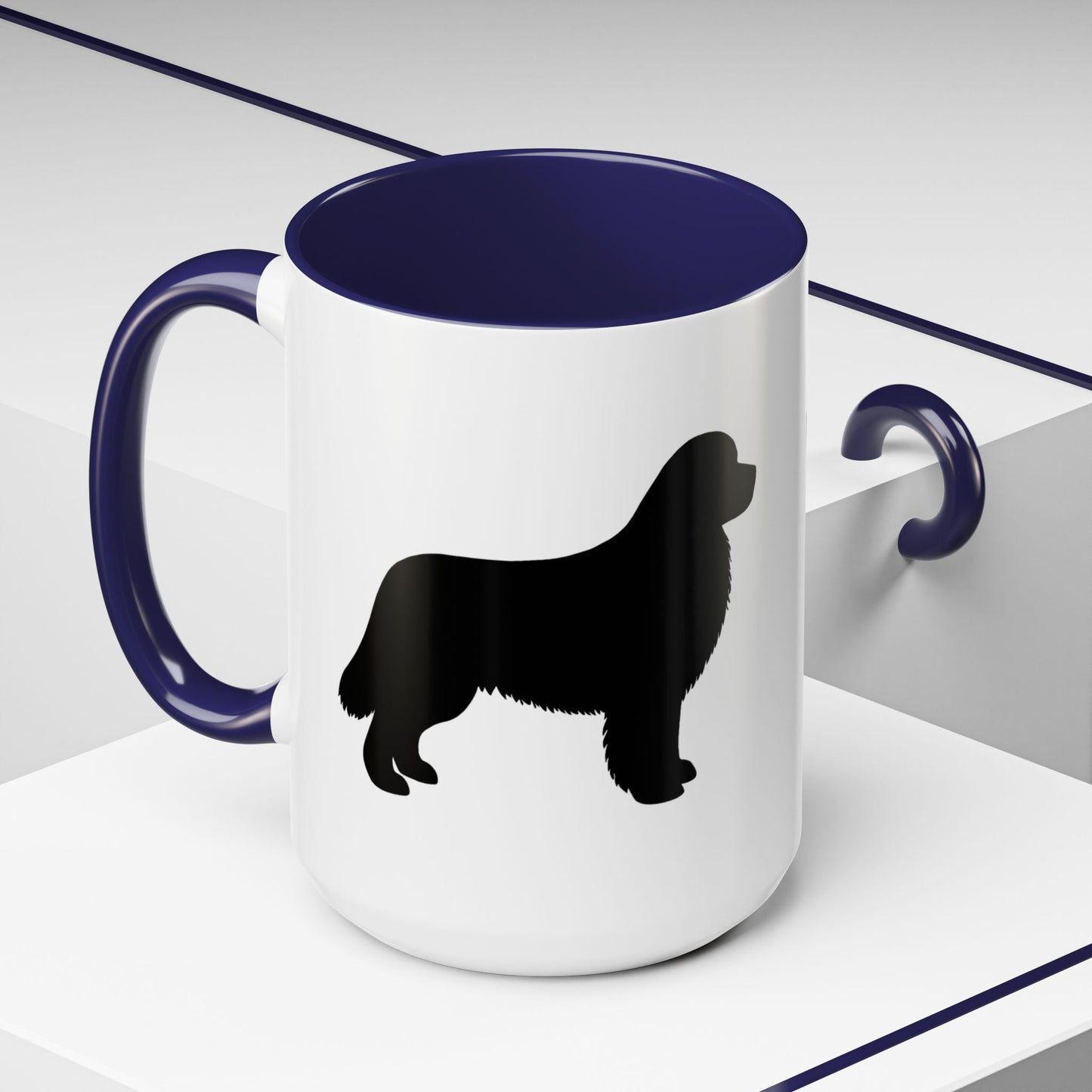Newfie Silhouette 2-Tone Coffee Mug