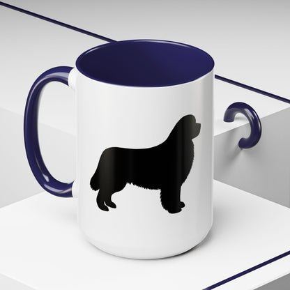 Newfie Silhouette 2-Tone Coffee Mug