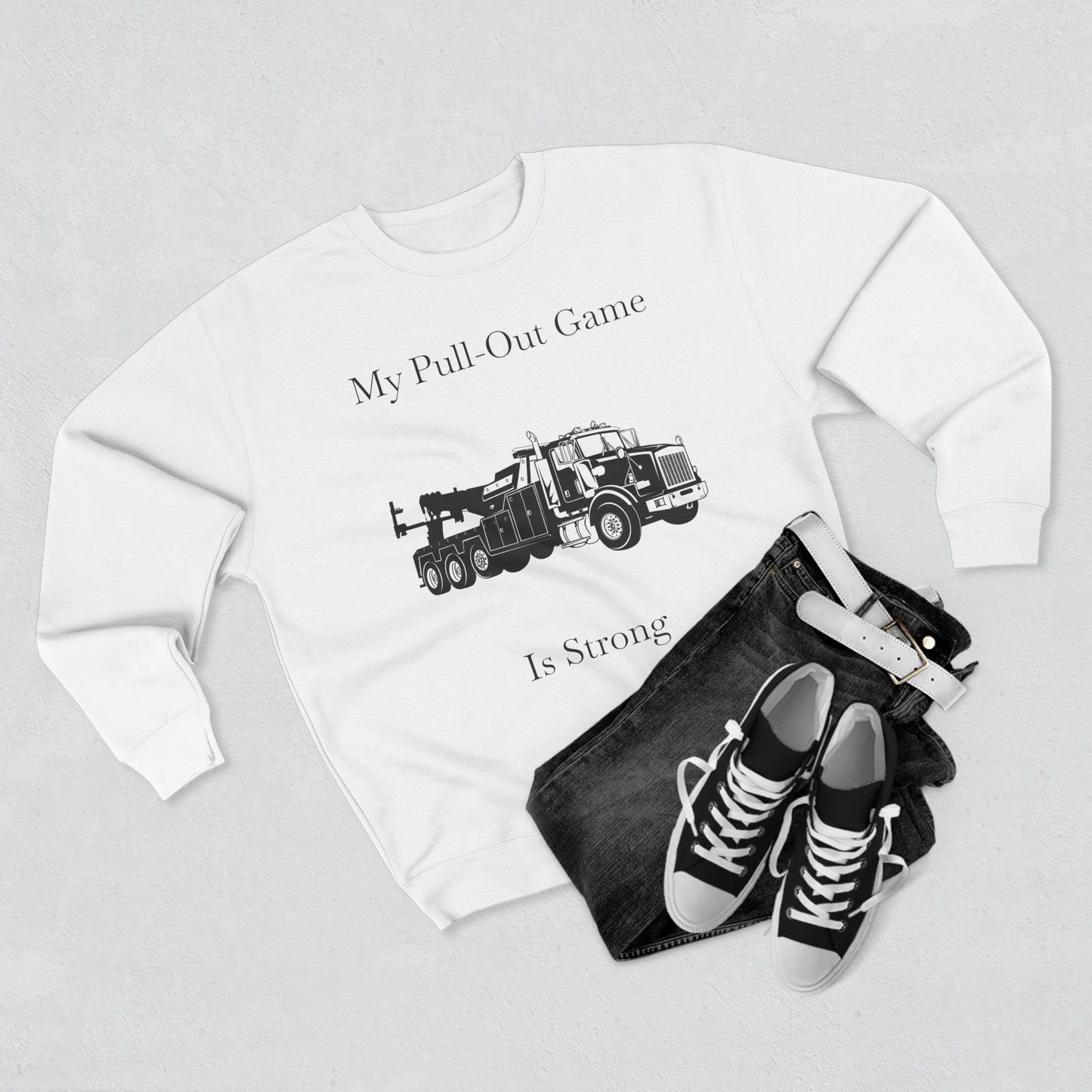 Pull Out Heavy Tow Truck Unisex Crewneck Sweatshirt