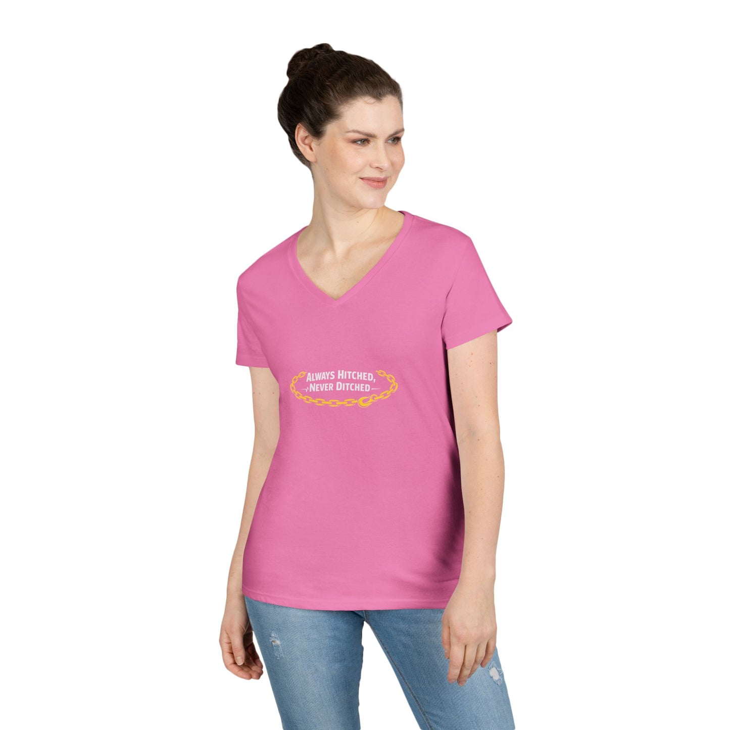 Always Hitched Women's V-Neck T-Shirt