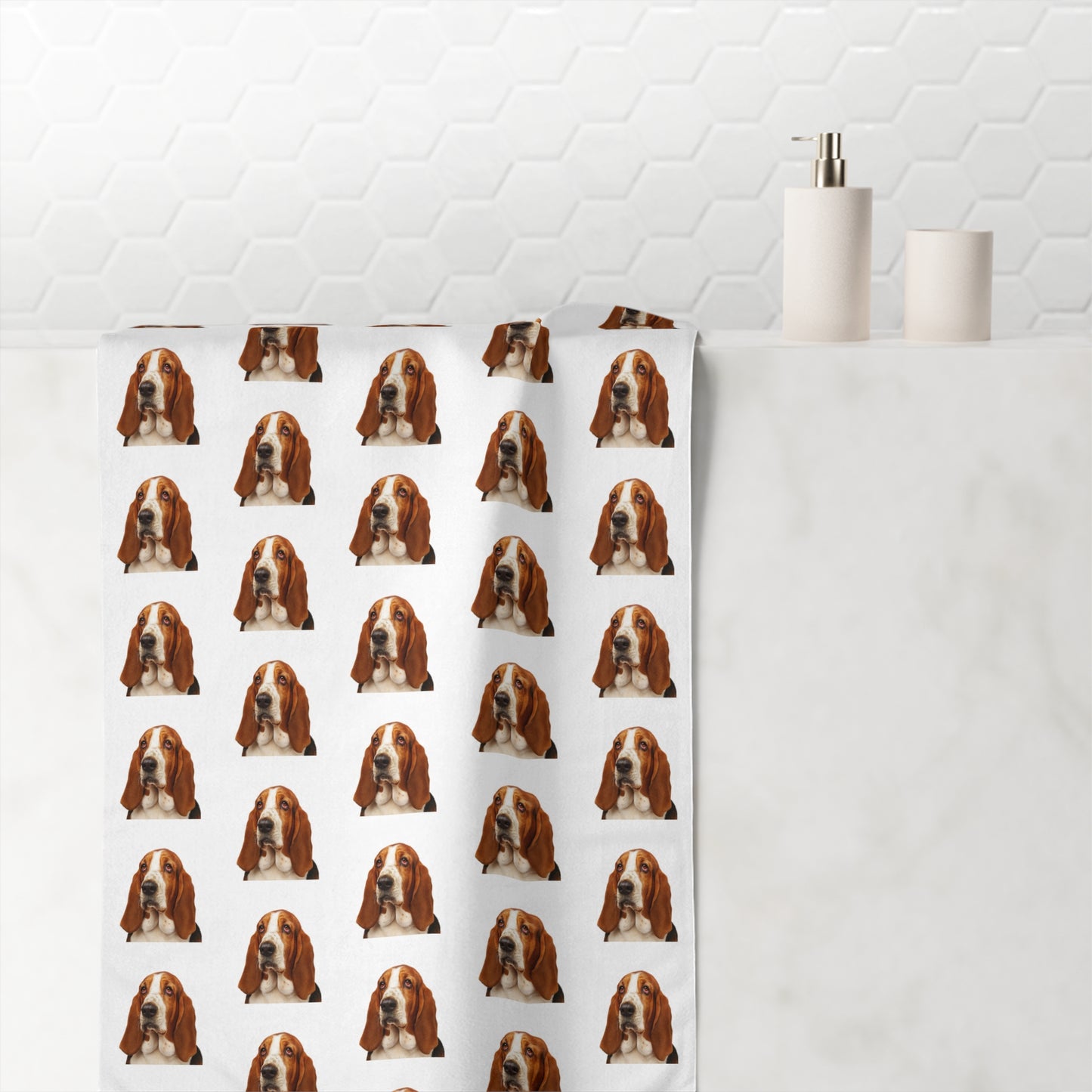 Basset Head Mink-Cotton  Beach Towel