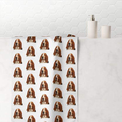 Basset Head Mink-Cotton  Beach Towel