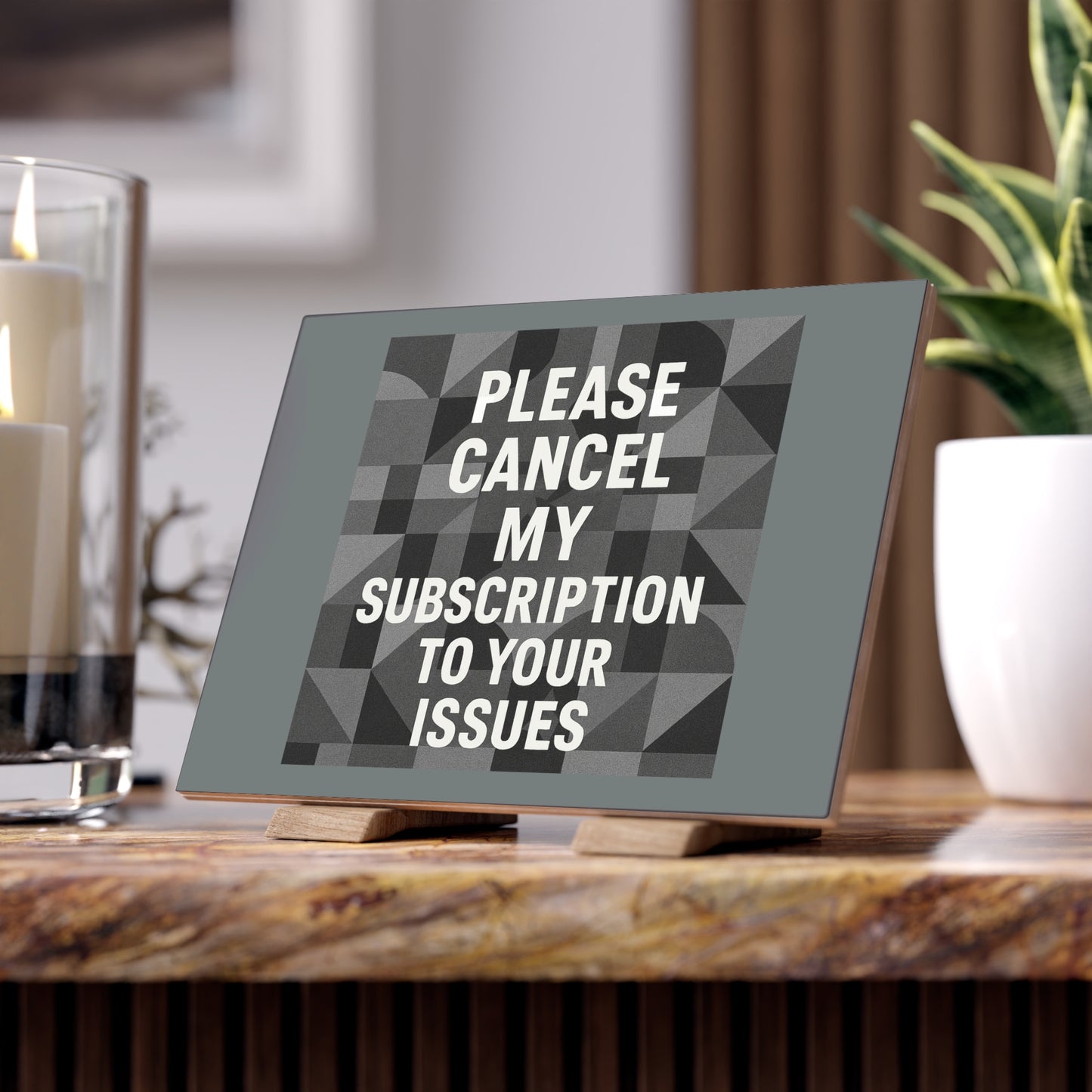 Cancel My Subscription Ceramic Photo Tile