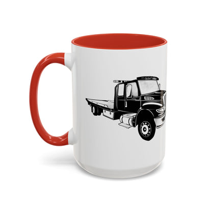 Flatbed Tow Truck 2-Tone Coffee Mug