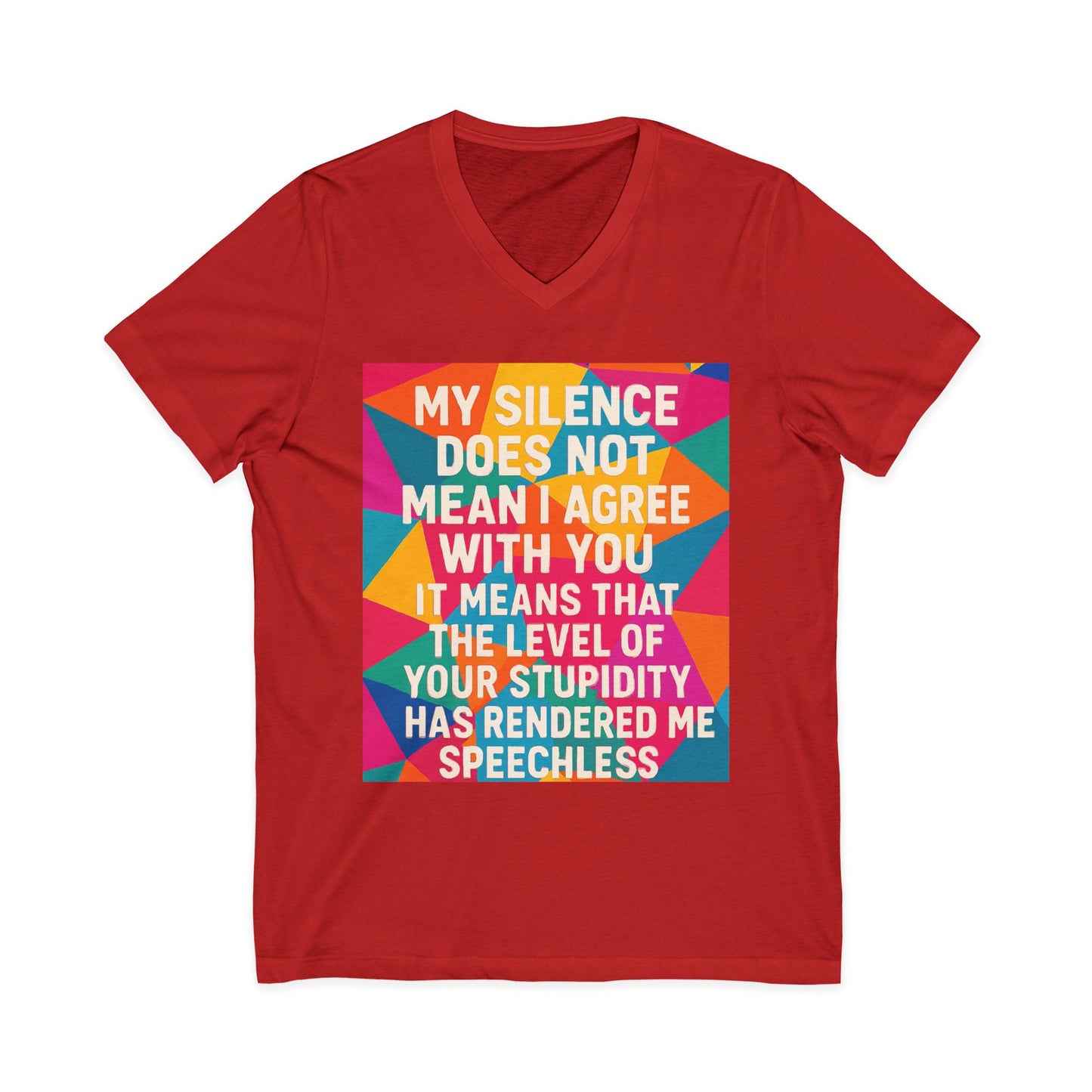 Speechless Unisex Short Sleeve V-Neck Tee