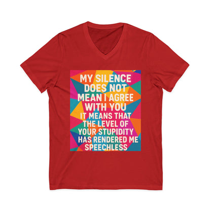 Speechless Unisex Short Sleeve V-Neck Tee
