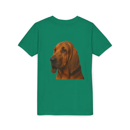 Bloodhound Head Youth Unisex Short Sleeve Crewneck Tee
