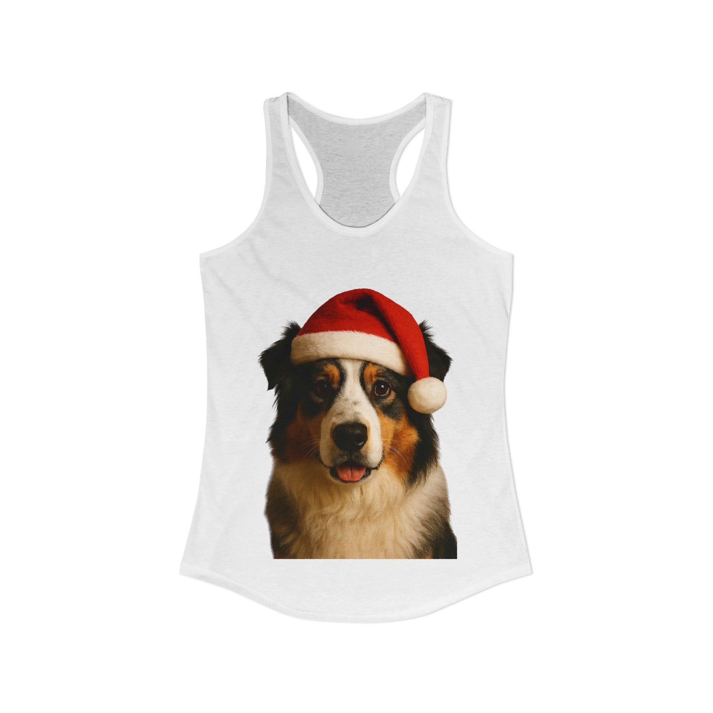 Santa Paws Aussie Women's Racerback Tank
