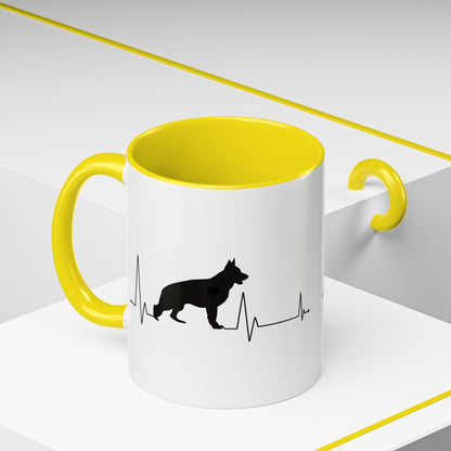 My Heart Beats For German Shepherds 2-Tone Coffee Mug