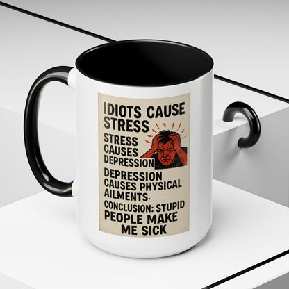 Stupid People 2-Tone Coffee Mug