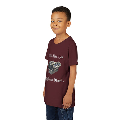 Play With Blocks Youth Unisex Short Sleeve Crewneck Tee